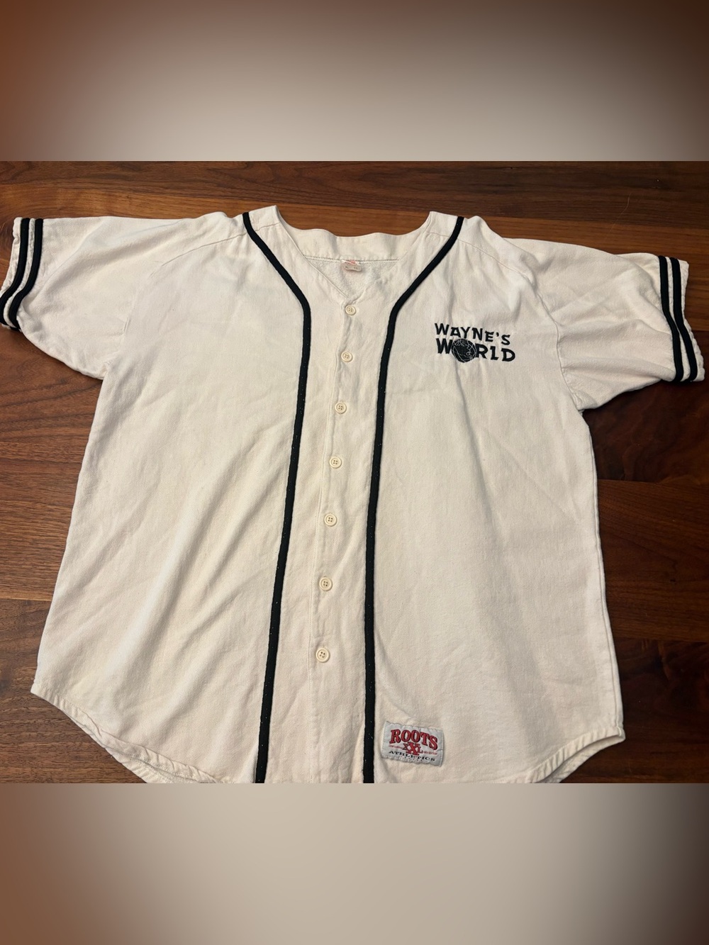 Vintage 1990’s Waynes World x Roots Athletic Baseball Jersey shirt XL